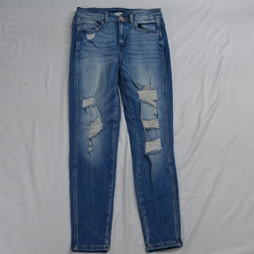 KanCan 27‎ Ultra High Rise Ankle Skinny Destroyed Stretch Denim Jeans